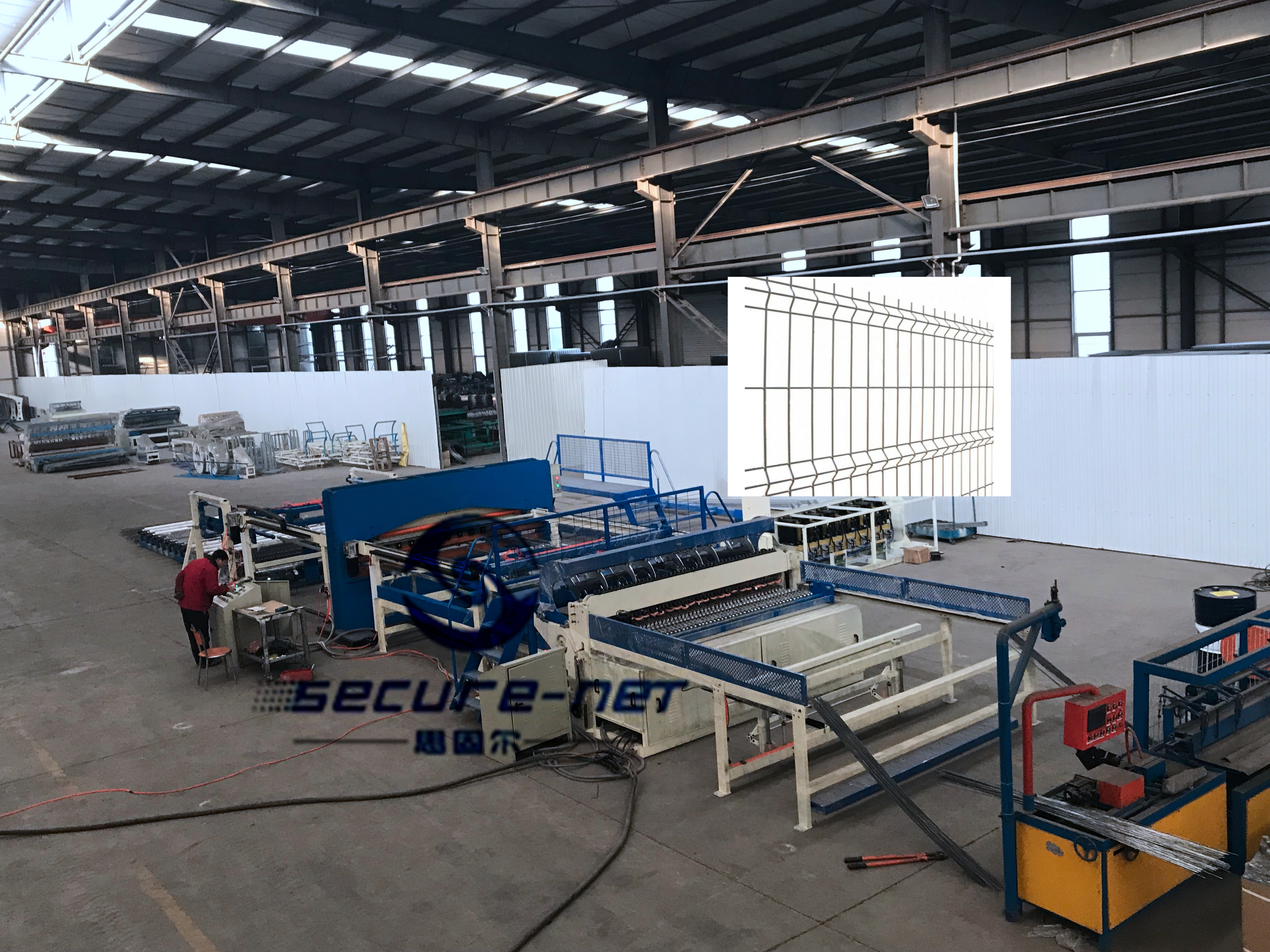 3D welded wire mesh fence production line